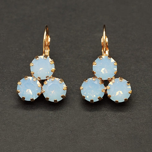 Auskari "Kristāla Lēdija II (Air Blue Opal)" ar Swarovski™ kristāliem